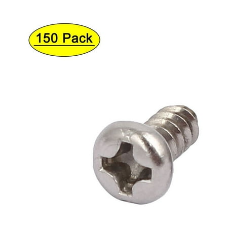 

M3x8mm 304 Stainless Steel Round Pan Head Self Tapping Screws 150pcs