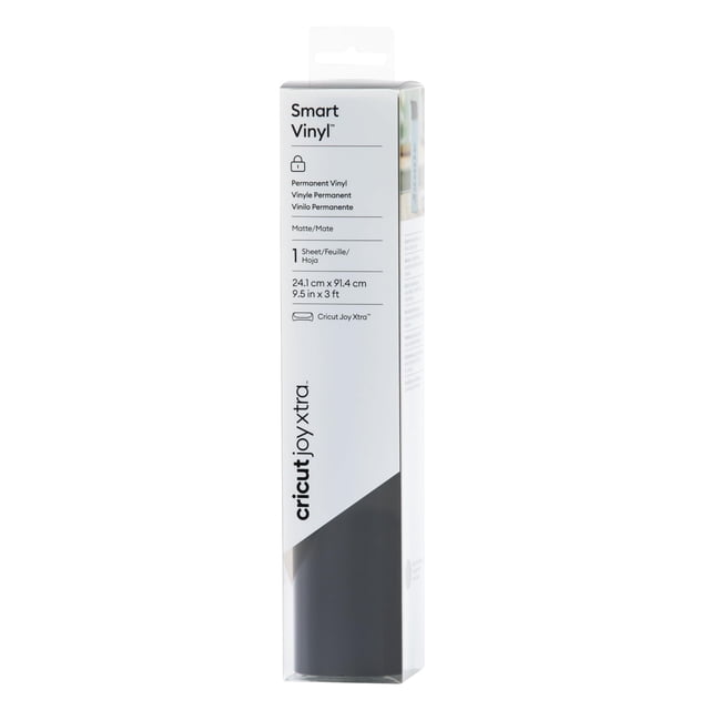 Vinilo Cricut Joy Xtra Permanent Smart Black de 24,1 cm x 91,4 cm