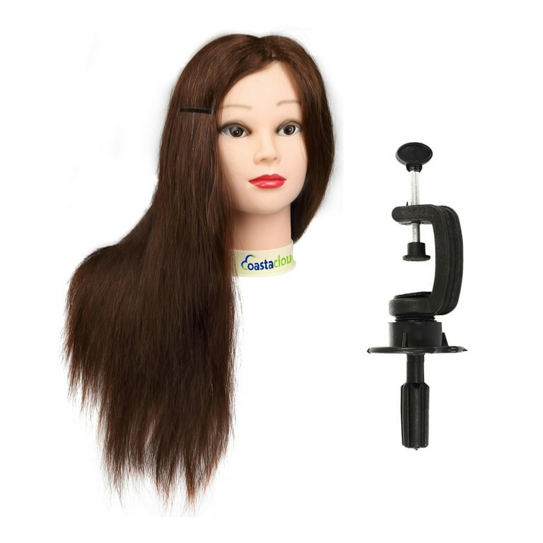 24Inch Mannequin Head With Hair For Makeup Practice Hairdressing