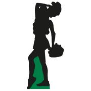 SP12674 Cheerleader Football Basketball Silhouette Cardboard Cutout Standee Standup