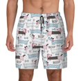 thumbnail image 2 of Picia Dachshund Dog Puppy pattern Mens Swim Trunks with Compression Liner Stretch Beach Shorts Quick Dry with Zipper Pockets No-Chafing Board Shorts-3X-Large, 2 of 9