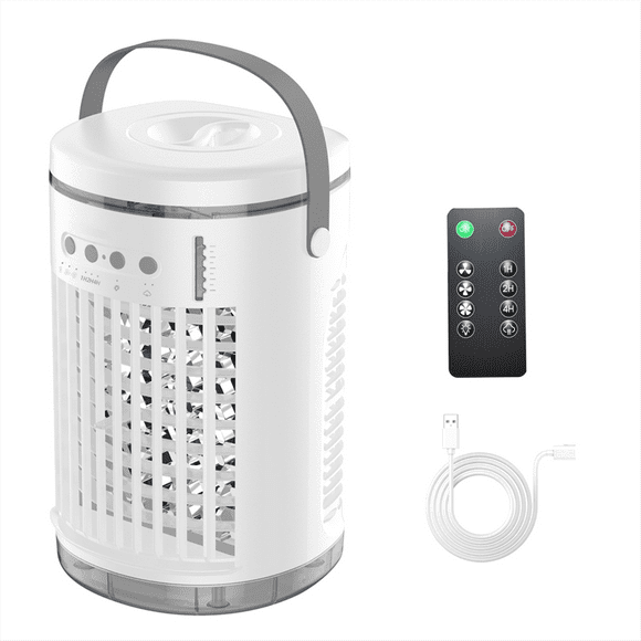 with Remote,Evaporative Mini Air Conditioner Portable AC Unit,Lights Personal Air Conditioner