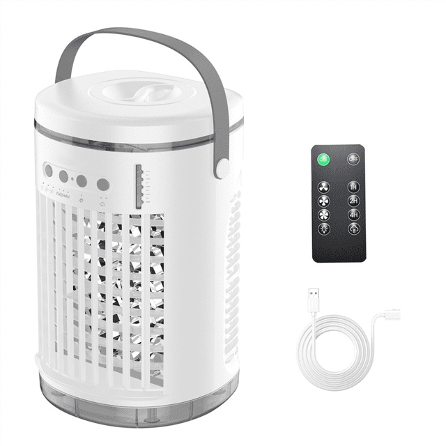 with Remote,Evaporative Mini Air Conditioner Portable AC Unit,Lights Personal Air Conditioner