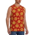thumbnail image 2 of Daiia Christmas With Gold Snowflakes Printed Men's Tank Tops,Casual Soft Sleeveless Gym Muscle Shirts Bodybuilding Tee-Small, 2 of 8