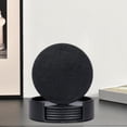 thumbnail image 4 of Posavasos de mármol de imitación para bebidas con soporte resistente a los arañazo taza de bebida caliente para té y almohadil para taza, decoraci negro perfecl Posavasos para bebidas, 4 of 7