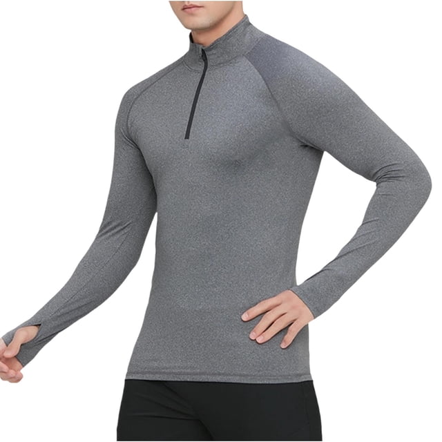 Mens Winter Sunscreen Is Breathable Solid Color Zipper Stand Collar Long Sleeve