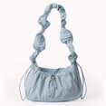 thumbnail image 3 of Bolso Mano Hombro Axila Elegante Color Sólido Diseñador Fruncido, 3 of 9