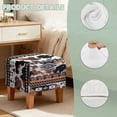 thumbnail image 6 of TSOVTHRID Aztec Tribal Cow Pattern Square Ottoman Cover Washable Breathable Folding Storage Stool Furniture Protector Soft Stretch Square Slipcover with Elastic Bottom, 6 of 7