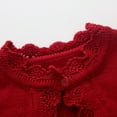 thumbnail image 5 of Mercatoo Girls Cropped Cardigan Sweaters Long Sleeve Cable Knit One Button Open Front Lightweight Cover Up Ruff𝐥e H𝐞m Tops, 5 of 7