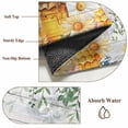 thumbnail image 6 of Round Area Rugs Collection 3 Ft, Daisy Spring Floral Non-Slip Residential Carpet, Farmhouse Botanical Green Leaves Wooden Indoor Crawling Mats Doormat Runner Rugs Play Mat for Bedroom, 6 of 8