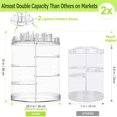 thumbnail image 3 of Makeup Organizer Rotating, 8-Layer Large Capacity Cosmetics Organizer, 360 Adjustable Skincare Spinning Stand, Clear Makeup Carousel for Vanity, Countertop -Plus Size, 3 of 8