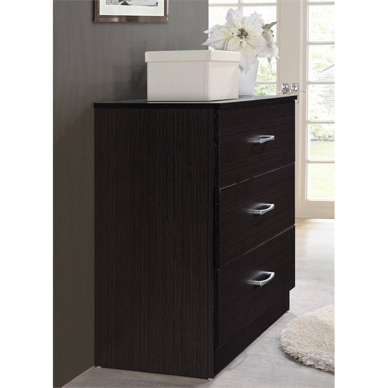 Hodedah 3 Drawer Chest In Chocolate Walmart Canada