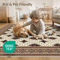 thumbnail image 4 of ODIKA Fuzzy Print Farmhouse Spotted Southwestern Border Flannel Cow Refined Structured Pet Friendly & Kids Safe Play for Playroom, Bedroom, Reading Nook, 4 of 7