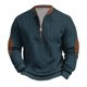 thumbnail image 2 of Ceisia Men's Vintage Diamond Print Half-Zip Sweatshirt | Slim Long-Sleeve Winter Casual Top Gift, 2 of 8