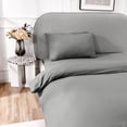 thumbnail image 2 of Deconovo Twin-XL Deep Pocket Sheet Set, Fitted Sheet Flat Sheet & Pillowcase, Dark Gray, 2 of 8
