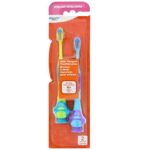 Brosses à Dents Manchots pour Enfants2 Unités