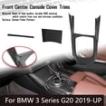 thumbnail image 4 of Xotic Tech Interior Center Console Gear Shift Panel Cover Trim, Carbon Fiber Pattern, Compatible with BMW 3 Series G20 G21 G22 G23 G26 G28 2019-2022, 4 of 9