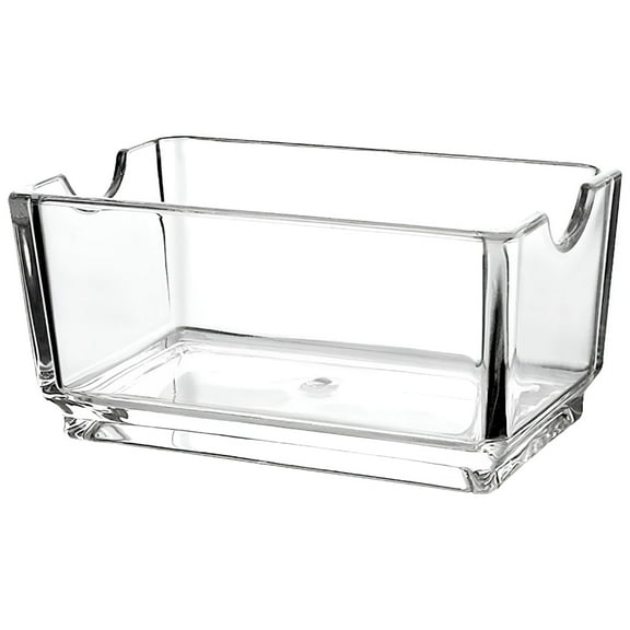 ACDANC 2pcs Clear Acrylic Sugar Packet Holder Square Tea Bag Bowl,4.3"es
