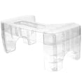 thumbnail image 4 of HIAKDOFT 1Pcs Compact Modern Potty Stool Step Removable for Home Use Toilet Footstool Adult in Transparent Pet Material, 4 of 8