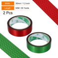 thumbnail image 2 of Conjunto de cinta Washi Prism de 30 mm de ancho en color holográfico para empaquetado y decoración navideña, rojo, verde, 2 of 5