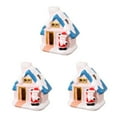 thumbnail image 4 of Ruiboury Resin Snow House LED Village Set Desktop Decoration House Santa 3Set, 4 of 6