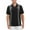 02-Black/Dark Grey, variant on Men's Cuban Guayabera Beach Wedding Short Sleeve Button-Up Casual Dress Shirt (Black/Burgundy, XL)