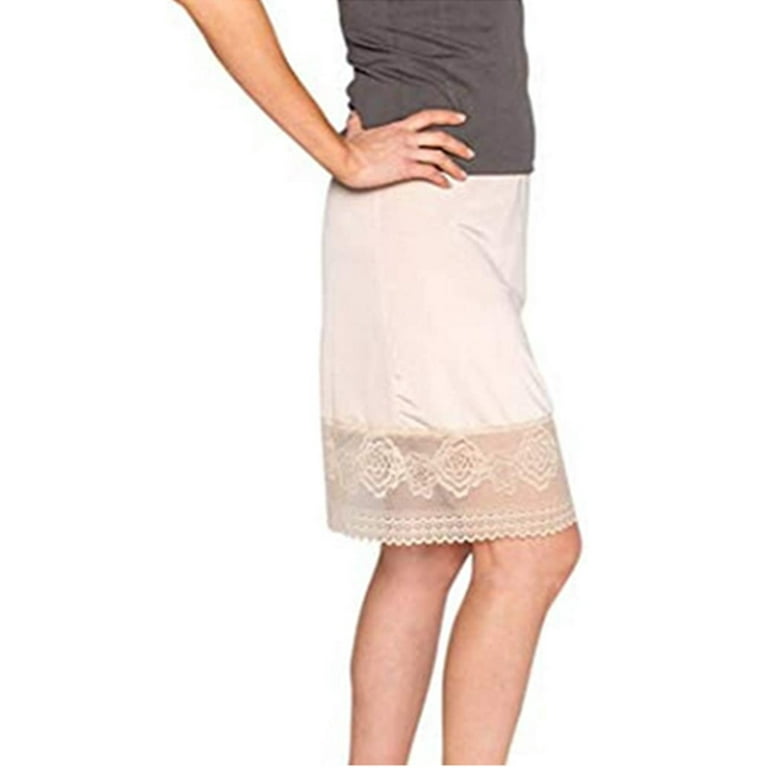 Women's Half Slips Bottom Dress Underskirt Under Mini Skirts Elastic High  Waist