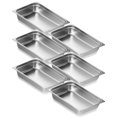 thumbnail image 1 of VEVOR 6 Pack Full Size Hotel Pans Steam Table Pan Stainless Steel 4" Deep, 1 of 9