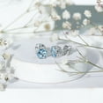 thumbnail image 5 of Rosec Jewels 1.6 CT Aquamarine Solitaire Stud Earrings for Women (6 MM Round Shape Aquamarine), 14K White Gold, 5 of 7