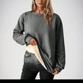 thumbnail image 4 of Aricy Sweatshirts for women plus size Fleece Lined Fall Tops Winter Long Sleeve Thickened Warm Crewneck Solid Color Pullover Winter Clothes, 4 of 5