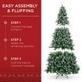 thumbnail image 4 of Best Choice Products 9ft Pre-Lit Pre-Decorated Holiday Christmas Pine Tree w/ Flocked Tips, 850 Lights, Base - Green, 4 of 7