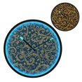 thumbnail image 2 of Indoor 12' Voice-Activated Luminous Decoration Wall Clock With LED Night Light Black&gold Baroque Pattern, 2 of 8