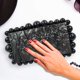thumbnail image 1 of Bolso de noche con cadenas Cuentas acrílicas Bolso de cena para fiesta Paquete de bandolera elegante para banquetes (gris cáñamo), 1 of 5