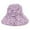 Purple, variant on Stylish Women's Straw Floral Woven Bucket Sun Hat for Beach Boho Summer Accessory White,M