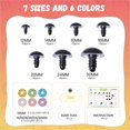 thumbnail image 2 of Juego de colores con purpurina Safety Eyes MUCUNNIA de 168 piezas de 12 a 30 mm, 2 of 6