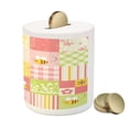 thumbnail image 3 of Bee Piggy Bank, Floral and Geometric Designed Tiles of Patchwork Background with Flying Doodle Bees, Ceramic Coin Bank Money Box for Cash Saving, 3.6" X 3.2", Multicolor, by Ambesonne, 3 of 4
