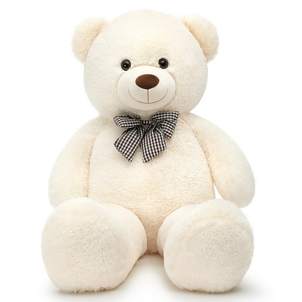 MorisMos Giant Teddy Bear Stuffed Animals, 39 Inch Big Teddy Bear Plush,  Soft Large Bear for Girls Girlfriend on Valentine Christmas Birthday, White