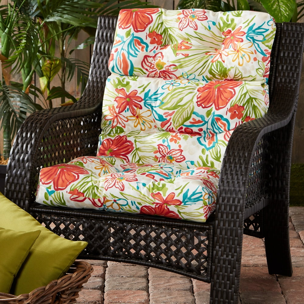 Breeze Floral Outdoor High Back Chair Cushion - Walmart.com - Walmart.com