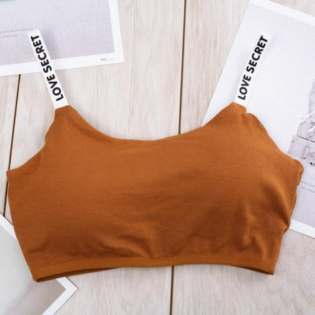 

SweetCandy Fitness Breathable Sport Bra Casual Lingerie Solid Shoulder Strap Seamless Removable Pad Underwear