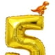 thumbnail image 3 of Globos digitales dorados con el número 5 para baby shower con mini dragón Golden_5, 3 of 7