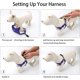 thumbnail image 3 of Arnés para perros de tela de gamuza suave al tacto, chaleco para mascotas, arnés reflectante ajustable que no tira para cachorros, perros pequeños y medianos, 3 of 8