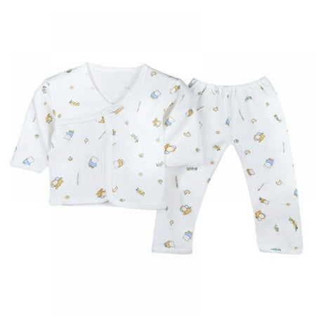 

SYNPOS Baby Boys 2-piece Organic Cotton Kimono Top & Pant Set 0-3 Months
