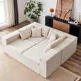 thumbnail image 5 of 104-Inch Corduroy Sofa, No Assembly, Multipurpose - Fits Various Indoor Spaces, 5 of 6