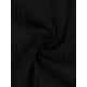 thumbnail image 5 of Camiseta de cuello redondo INSPIRE CHIC para mujer, blusa básica casual de media manga fruncida, talla XL, negra, 5 of 6