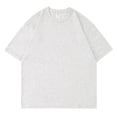 thumbnail image 5 of Afuyipoi Men's Plus Size Solid Crew Tee,Roomy Relaxed Cut Extended Big & Tall Sizing 100% Cotton Casual Comfort Wear Gray 3XL, 5 of 6