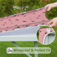 thumbnail image 6 of Pink Ghost Bat Halloween Pattern Square Fitted Tablecloth with Elastic Edge,Square Table Cover,Washable Elastic Table Cover for Home Kitchen Party Decor 36"x36", 6 of 6