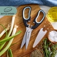 thumbnail image 6 of Farberware Soft Grips Stainless Steel Kitchen and Herb Scissor/Shear Black, Blue Accents, 6 of 12