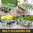 thumbnail image 5 of Happy Easter Table Cloths for 5 Foot Rectangle Tables, Rabbits Eggs Spring Daisy Floral Grass Green Patio Waterproof Elastic Fitted Tablecloths, Washable Rectangular Table Cover for Camping, 5 of 8