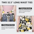 thumbnail image 6 of Pioneer Flower Floral Print Pattern Apron-Garden Aprons for Women with Pockets-Cotton Linen Waterproof Kitchen Cooking Gardening Aprons Adjustable for Kitchen,Cooking,BBQ and Salon 33x27 Inch, 6 of 7