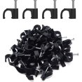 thumbnail image 1 of 200 Pcs 6mm Noir Rond Clips de Câble de Gestion Clips Bien Rangé Câble Électrique, 1 of 5